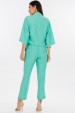 Camisa Cropped de Alfaiataria Feminina Katy - Verde Aquatic Green - Tlic Rio