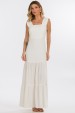 Vestido Longo de Alfaiataria Feminina Lydia - Off White - Tlic Rio