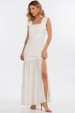 Vestido Longo de Alfaiataria Feminina Lydia - Off White - Tlic Rio