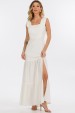 Vestido Longo de Alfaiataria Feminina Lydia - Off White - Tlic Rio