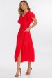Vestido Midi de Alfaiataria Feminina Marjorie - Vermelho  Kinchi - Tlic Rio
