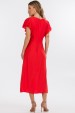 Vestido Midi de Alfaiataria Feminina Marjorie - Vermelho  Kinchi - Tlic Rio