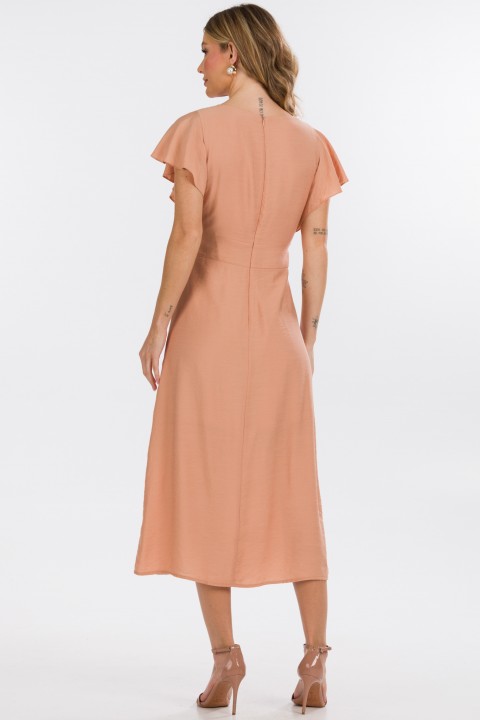 Vestido Midi de Alfaiataria Feminina Marjorie - Nude Homus - Tlic Rio