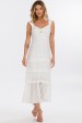 Vestido Midi de Alfaiataria Feminina Ariane - Off White - Tlic Rio