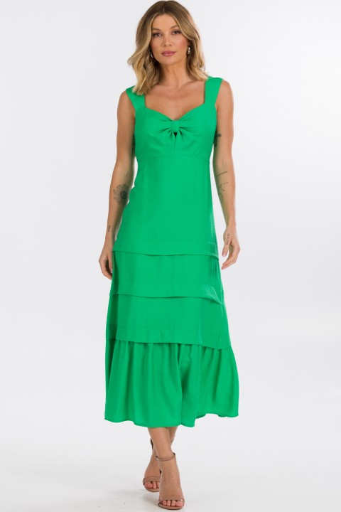 Vestido Midi de Alfaiataria Feminina Ariane - Verde Pistache - Tlic Rio