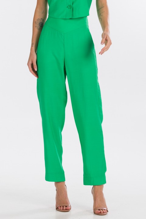 Calça Cigarreti de Alfaiataria Feminina Deia - Verde Pistache - Tlic Rio