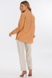 Blusa Alongada Manga Longa de Alfaiataria Feminina Samanta - Camel Clay - Tlic Rio