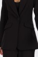 Blazer Manga Longa de Alfaiataria Feminina Flora - Preto - Tlic Rio