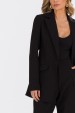 Blazer Manga Longa de Alfaiataria Feminina Flora - Preto - Tlic Rio