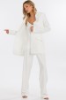 Blazer Manga Longa de Alfaiataria Feminina Flora - Off White - Tlic Rio