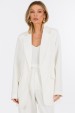 Blazer Manga Longa de Alfaiataria Feminina Flora - Off White - Tlic Rio