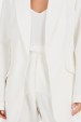 Blazer Manga Longa de Alfaiataria Feminina Flora - Off White - Tlic Rio