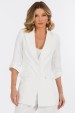 Blazer Manga 3/4 de Alfaiataria Feminina Magda - Off White - Tlic Rio