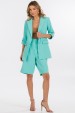 Blazer Manga 3/4 de Alfaiataria Feminina Magda - Verde Aquatic Green - Tlic Rio