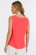 Blusa Regata com Detalhe Frontal de Alfaiataria Feminina Stacy - Love Coral - Tlic Rio