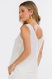 Blusa Regata Tradicional de Alfaiataria Feminina Raiza - Off White - Tlic Rio