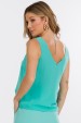 Blusa Regata Tradicional de Alfaiataria Feminina Raiza - Verde Aquatic Green - Tlic Rio