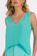 Blusa Regata Tradicional de Alfaiataria Feminina Raiza - Verde Aquatic Green - Tlic Rio