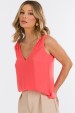 Blusa Regata Tradicional de Alfaiataria Feminina Raiza - Love Coral - Tlic Rio