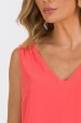 Blusa Regata Tradicional de Alfaiataria Feminina Raiza - Love Coral - Tlic Rio