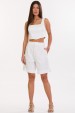 Bermuda de Alfaiataria Feminina Nadia - Off White - Tlic Rio