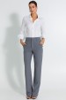 Calça Flare Tradicional de Alfaiataria Feminina Margoth - Cinza - Tlic Rio