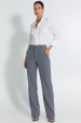 Calça Flare Tradicional de Alfaiataria Feminina Margoth - Cinza - Tlic Rio