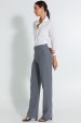 Calça Flare Tradicional de Alfaiataria Feminina Margoth - Cinza - Tlic Rio