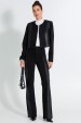 Calça Flare com Pesponto de Alfaiataria Feminina Iane - Preto - Tlic Rio