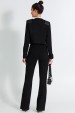 Calça Flare com Pesponto de Alfaiataria Feminina Iane - Preto - Tlic Rio