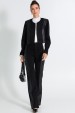 Calça Flare com Pesponto de Alfaiataria Feminina Iane - Preto - Tlic Rio