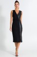 Vestido Midi com Pesponto de Alfaiataria Feminina Scarllet - Preto  - Tlic Rio