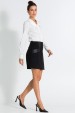 Camisa Alongada com Gola Destacada de Alfaiataria Feminina Princess - Off White - Tlic Rio