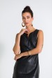 Vestido Midi com Recortes Frontais de Alfaiataria Feminina Marini - Preto  - Tlic Rio