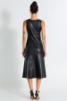 Vestido Midi com Recortes Frontais de Alfaiataria Feminina Marini - Preto  - Tlic Rio