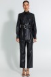 Camisa Alongada de Alfaiataria Feminina Anelise - Preto - Tlic Rio