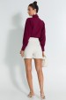 Shorts Saia de Tweed Curto de Alfaiataria Feminina Aquila - Off White - Tlic Rio