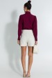Shorts Saia de Tweed Curto de Alfaiataria Feminina Aquila - Off White - Tlic Rio