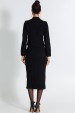 Saia Midi de Tweed com Fenda de Alfaiataria Feminina Thalia - Preto - Tlic Rio