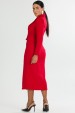 Saia Midi de Tweed com Fenda de Alfaiataria Feminina Thalia - Vermelho - Tlic Rio