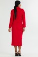 Saia Midi de Tweed com Fenda de Alfaiataria Feminina Thalia - Vermelho - Tlic Rio