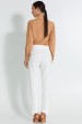 Camisa Texturizada com Mangas Bufantes de Alfaiataria Feminina Isabeli  - Bege - Tlic Rio