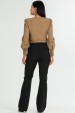 Calça Flare Tradicional de Alfaiataria Feminina Indiara - Preto - Tlic Rio
