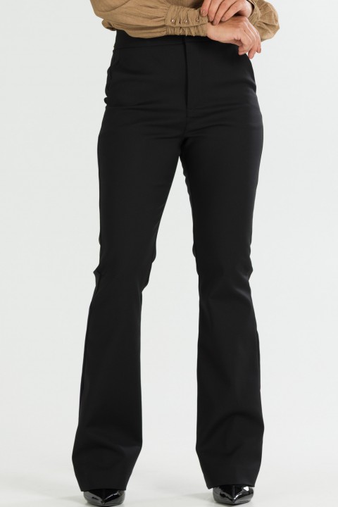 Calça Flare Tradicional de Alfaiataria Feminina Indiara - Preto - Tlic Rio