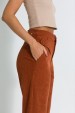 Calça Cigarreti Texturizada de Alfaiataria Feminina Carolaine - Marrom - Tlic Rio