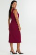 Vestido Midi com Alça de Alfaiataria Feminina Jerusa - Bordo Magenta - Tlic Rio