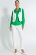 Camisa Alongada com Gola Destacada de Alfaiataria Feminina Princess - Verde - Tlic Rio