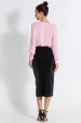Saia Midi de Suede de Alfaiataria Feminina Linda - Preto - Tlic Rio