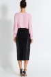 Saia Midi de Suede de Alfaiataria Feminina Linda - Preto - Tlic Rio