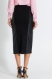 Saia Midi de Suede de Alfaiataria Feminina Linda - Preto - Tlic Rio